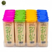 Cure-dents en bambou Moso aromatisés avec logo personnalisé de 6,5 cm, mini-bâtonnets jetables, vente en gros d'usine chinoise, haute qualité, faible MOQ