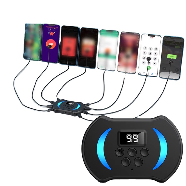 Mobile Phone Screen Auto Clicker Adjustable Physical Simulation Finger Click Device Auto Tapper for Games Live Broadcast