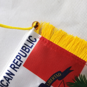Bandera de República Dominicana Rectangular de 4x6 Pulgadas (10x15 cm), Impresa Digitalmente en Poliéster Resistente, Mini Bandera para Auto con Ventosa - Product Image 4