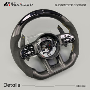 Volante de fibra de carbono mate personalizado para Mercedes-Benz W205 W213 GLS63 CLA45 GT S65 E63 C43 Clase C y G 2015-2023 - Product Image 3