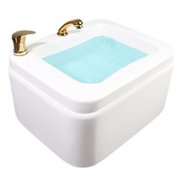 Bol de pédicure en acrylique blanc d'approvisionnement d'usine pour salon de manucure pour massage des pieds bassin de bain Spa meubles de Salon de beauté