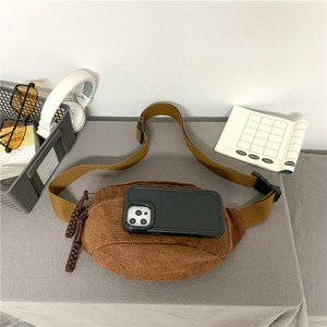 <span class=keywords><strong>Marsupio</strong></span> sportivo all'ingrosso elegante da <span class=keywords><strong>donna</strong></span> in velluto a coste chiusura con cerniera alla moda <span class=keywords><strong>borsa</strong></span> per telefono cellulare da esterno - Product Image 3