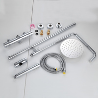 Système de douche thermostatique encastré en laiton avec logo personnalisé OEM ODM, mitigeur mural à cartouche céramique pour salle de bain d'hôtel