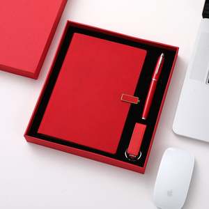 Idées de nouveaux produits 2025 : Ensemble cadeau de carnet en cuir PU avec stylo et porte-clés pour les activités promotionnelles et les événements professionnels - Product Image 2