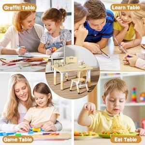 <span class=keywords><strong>Table</strong></span> et chaises <span class=keywords><strong>multi</strong></span>-<span class=keywords><strong>activités</strong></span> pour enfants de 2 à 8 ans, <span class=keywords><strong>table</strong></span> pour tout-petits, hauteur réglable, bureau pour tout-petits, 31,5 po de longueur x 23,6 po de largeur et ensemble de chaises - Product Image 6