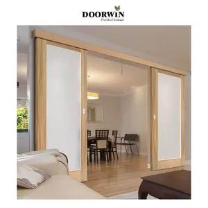 San Francisco Sliding Pocket Door Interior Solid Wood Frame Sliding Glass Doors Patio Slide Glass Door