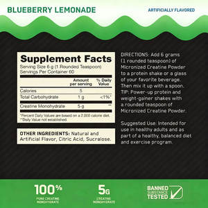 אבקת greenpie renoydrate אבקת תומך חוזק & ביצועים טהור קריאטין מונohydrate - Product Image 4