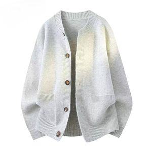 Chaqueta <span class=keywords><strong>Cárdigan</strong></span> de Punto Estilo Académico Retro para <span class=keywords><strong>Hombre</strong></span> 2025, Chaqueta Suéter Informal a Rayas con Botones para Invierno y Otoño, Talla Grande - Product Image 5