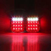 Feux arrière LED rectangulaires 7 pouces, feux de freinage, de stop, de clignotant et de plaque d'immatriculation pour camion, remorque, Jeep Wrangler, camping-car