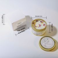Bougie parfumée artisanale en cire de soja naturelle, longue durée, avec fleurs séchées, en boîte métallique, cadeau d'aromathérapie pour la décoration de la maison, mariage