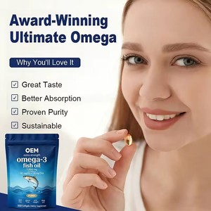 Gélules d'huile de poisson à haute concentration d'Oméga-3 EPA <span class=keywords><strong>DHA</strong></span> pour soutenir la santé cardiaque et immunitaire, complément alimentaire pour tous les âges - Product Image 4