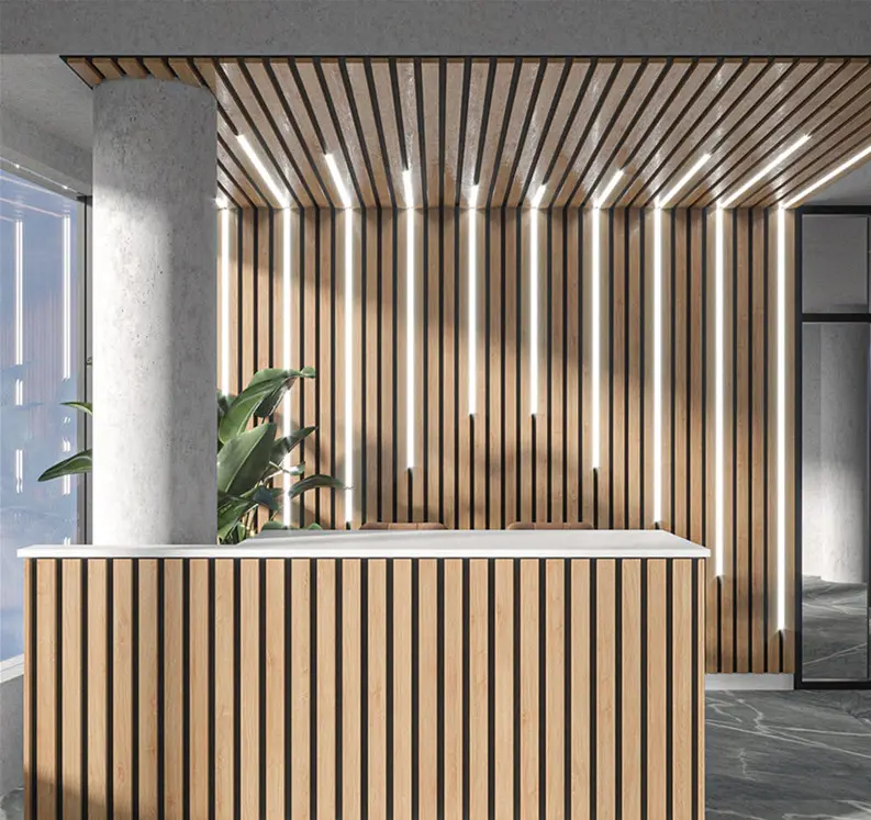インテリアリビングルーム装飾3D壁akoestischeパネレンwoodupp akupanel木製壁akustikプラッテンアコースティックパネル