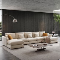 Mobilier design italien Canapé en U Canapés d'angle de salon Canapé d'angle modulaire en tissu