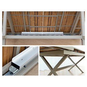 Modern Outdoor Balcony Cafe Aluminum Alloy Wood Plastic Rope Braided Waterproof <strong>and</strong> Sunproof Outdoor Stretch <strong>Table</strong> <strong>and</strong> <strong>Chair</strong> <strong>Set</strong> - Product Image 3