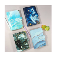 Meilleure vente de produits en gros couverture en cuir pu carnet de notes classeur de budget personnalisé a6 carnet de notes avec protection d'angle