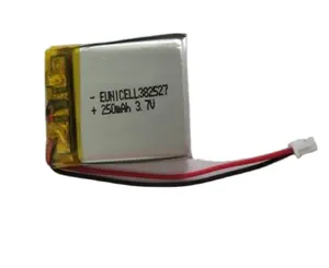 Eunicell pil 382527 3.7V 250mah polimer lityum pil kulaklık bataryası belgesi komple 382527 402535 523450 502535