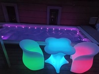 Chaises longues LED étanches pour extérieur, mobilier de fête, table LED pour bar et boîte de nuit, idéal pour la location d'articles de fête et de vacances