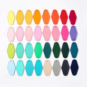 Custom Logo Hot Stamping Plastic Key Chain Retro Hotel Room Motel Keychains - Product Image 1