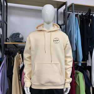 Sweat-shirt à capuche unisexe, taille lourde, écologique, basique, 80% coton, 20% polyester, couleur unie, épaules tombantes sur le devant - Product Image 5