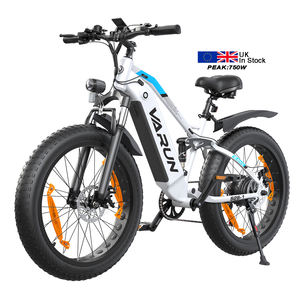 Expédition rapide UE/Royaume-Uni Vélo électrique tout-terrain à pneus larges de 26 pouces 250W avec double amortisseur à ressort - Product Image 1