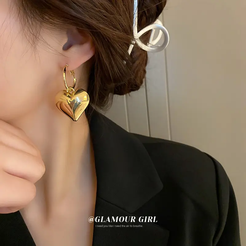 Mode qualität vergoldete Herz Ohrringe