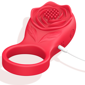 Juguete de Resonancia para Parejas, Anillo de Bloqueo con Forma de Rosa para Estimulación del Clítoris y Retraso de la Eyaculación, Juguete Sexual Vibrador Inalámbrico - Product Image 2