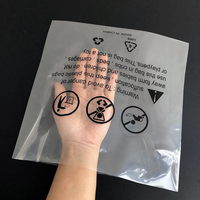 Sacs plats multifonctionnels en LDPE transparents sur mesure, grande capacité, pour emballage de pièces, vêtements et aliments