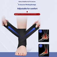 Attelle de cheville ultra-fine à 8 sangles, respirante, en tricot compressif pour le basketball, le volleyball, le football, la course à pied et les sports