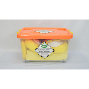 ชุดอุปกรณ์ดูดซับสารเคมี SABER ประสิทธิภาพสูง ขนาด 45 ลิตร พร้อมกล่องใส ชุดอุปกรณ์ทำความสะอาดสารเคมีแบบครบวงจรพร้อมกล่องใส - Product Image 1