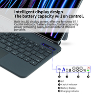 Étui clavier magique sans fil en cuir Ruidian avec pavé tactile pour iPad 12,9 pouces, protection noire, certifié FCC/CE/RECH, modèle RD01