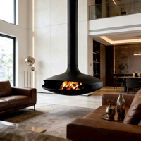 Tonya sans fumée respectueux de l'environnement Villa décoration chauffage domestique noir Durable 600mm suspendu bioéthanol cheminée