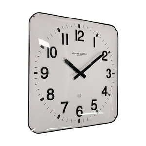 Bán buôn 14 inch hình vuông khách sạn thạch anh gỗ đồng hồ treo tường mới lạ thiết kế vuông cho phòng khách nghệ thuật Deco lớn vuông đồng hồ treo tường - Product Image 3