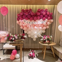 Ballons en latex cœur à l'hélium, métalliques, pour Noël, amour, anniversaire, mariage, Saint-Valentin, lot de fête, personnalisables, vente en gros, écologiques