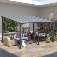 Pergola en métal d'extérieur, gazebo en aluminium, structure d'ombrage pour patio, jardin, cour
