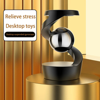 Gyroscope de bureau rotatif, jouet anti-stress pour les doigts, tout en alliage d'aluminium, gyroscopique, accents métalliques argentés, pour adultes, cadeau