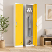 Armoire Métallique Bleue sur Mesure, Vente Directe Usine, pour Étudiants, Dortoirs, Rangement Vêtements et Chaussures, Option Armoire