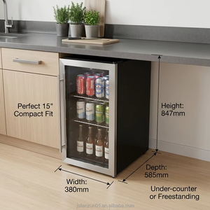 Frigorifero per Vini OEM con Compressore a Doppia Zona Integrato, 29 Bottiglie, in Acciaio Inox con Serratura e Porta Reversibile - Product Image 1