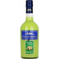 Liqueur italienne à la pistache, recette traditionnelle, Crema Al Pistacchio Villa Cardea, 0,50 L - 6 bouteilles par boîte, 17 % ABV, vert, durée de conservation de 10 ans
