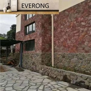 Natura <span class=keywords><strong>pietra</strong></span> di Lava rossa <span class=keywords><strong>pietra</strong></span> pazza casuale pavimentazioni irregolari piastrelle - Product Image 2