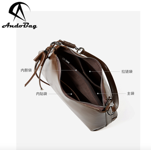 AndoBag Genuine Cow Leather New Crossbody <b>Bag</b> <b>Shoulder</b> <b>Strap</b> Square <b>Bag</b> Soft Leather Women's <b>Bags</b> For Daily Commuting 3260 - Product Image 5