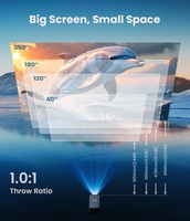 Proyector Inteligente con Enfoque Automático y Corrección Trapezoidal Certificado por Google-TV, 500ANSI, Full HD 1080P, 4K-Láser, Wifi, para Cine en Exteriores, Juegos, Reuniones
