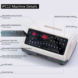 Equipo de Presoterapia Profesional para Uso Doméstico, Máquina de Masaje de Drenaje Linfático, Terapia de Compresión de Aire de 12 Cámaras, Masajeador de Piernas - Product Image 4