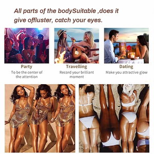 Aceite Corporal Hidratante con Brillo MLM CUSTOM 30ML BLANCO/ROSA/DORADO, Luminizador Líquido y Aceite Corporal con Brillo de Larga Duración - Product Image 6