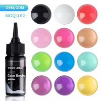 Vente chaude DIY Couleur Résine UV Résine Époxy Liquide 12 Couleurs Résine À Durcissement Rapide Colle UV Adhésif pour Faire De L'artisanat