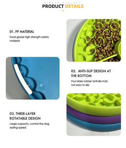 Tompo Dog Bowl Antideslizante Pet Slow Food Feed Bowl Feeders Slow Eating Dog Platos - Product Image 5