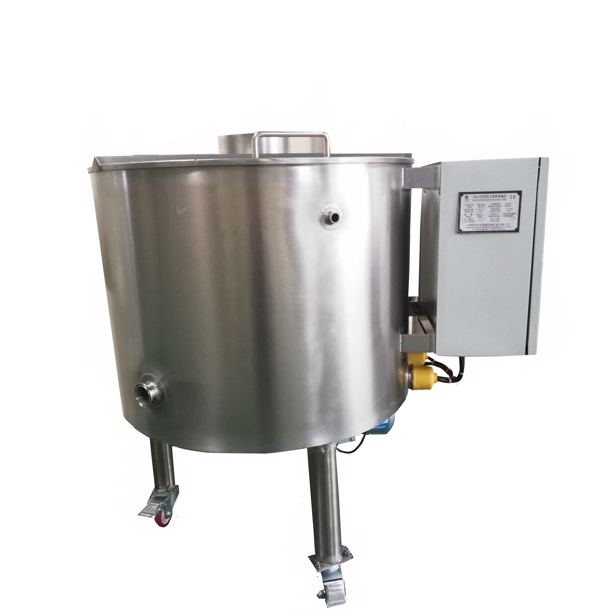 Qbj30 tanque de armazenamento de chocolate, tanque de armazenamento de chocolate/tanque de suporte/máquina de chocolate, preservação do calor, lanche, fábrica de comida, 110kg