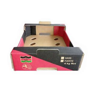 Caja de exhibición de bandeja de envío de frutas y verduras de <span class=keywords><strong>aguacate</strong></span> de cartón corrugado de color de impresión de tinta de soja ecológica - Product Image 4