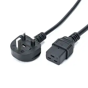 5M UK BS 1363A to IEC 320 C19 PDU H05VV-F kabel daya 3*2.5mm