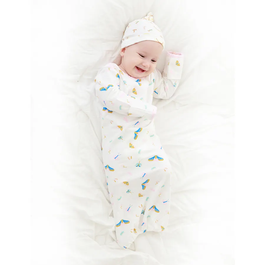 어린이 아기 Sleepsack 담요 매듭 매듭 넥타이 3 팩 니트 중첩 콩 수면 자루 편안함 아기 수면 자루