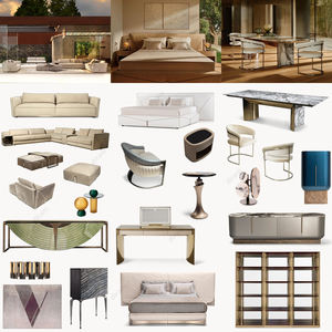 طقم أريكة عصري فاخر لغرفة المعيشة في الفيلات، أثاث راقي من تصميم محترف، حل متكامل، أريكة قطاعية أنيقة ومريحة - Product Image 1